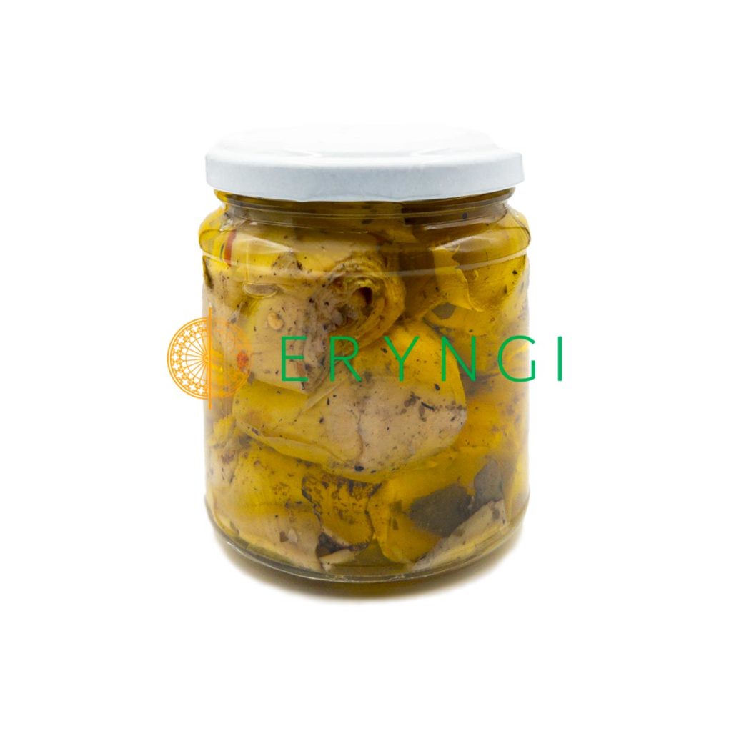 Carciofi pugliesi alla brace sott'olio extra vergine di oliva.