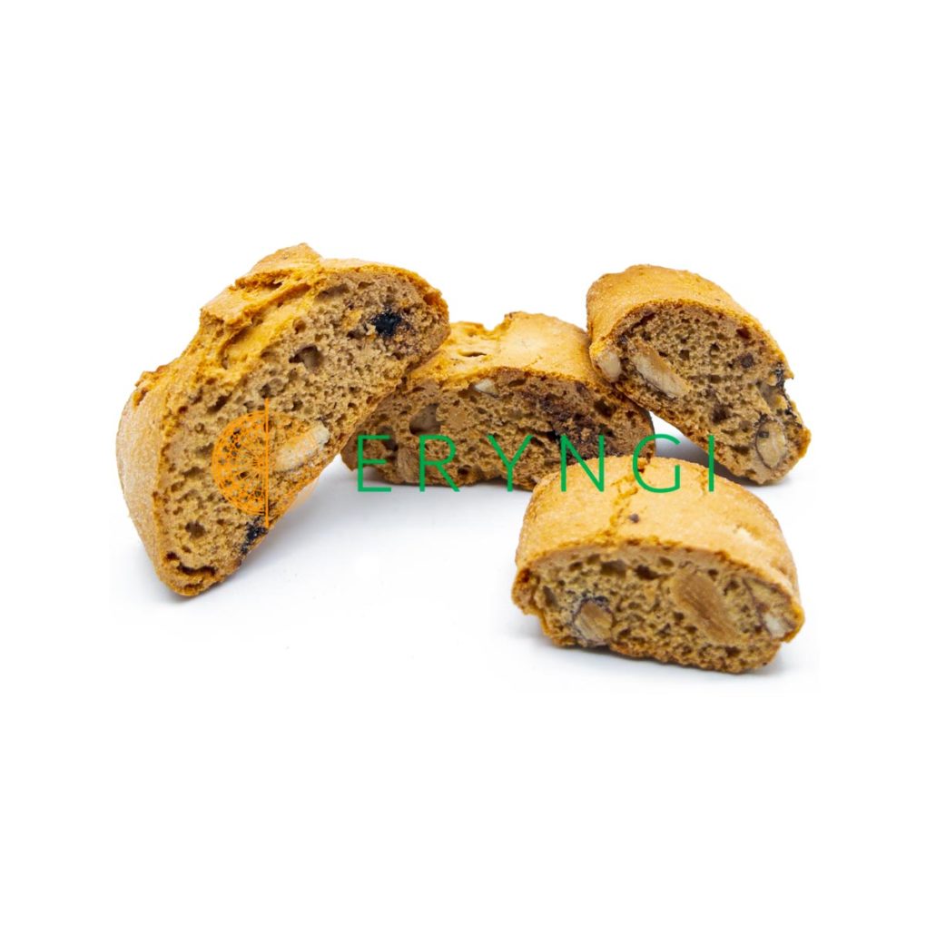 Cantucci artigianali pugliesi mandorla e cioccolato.